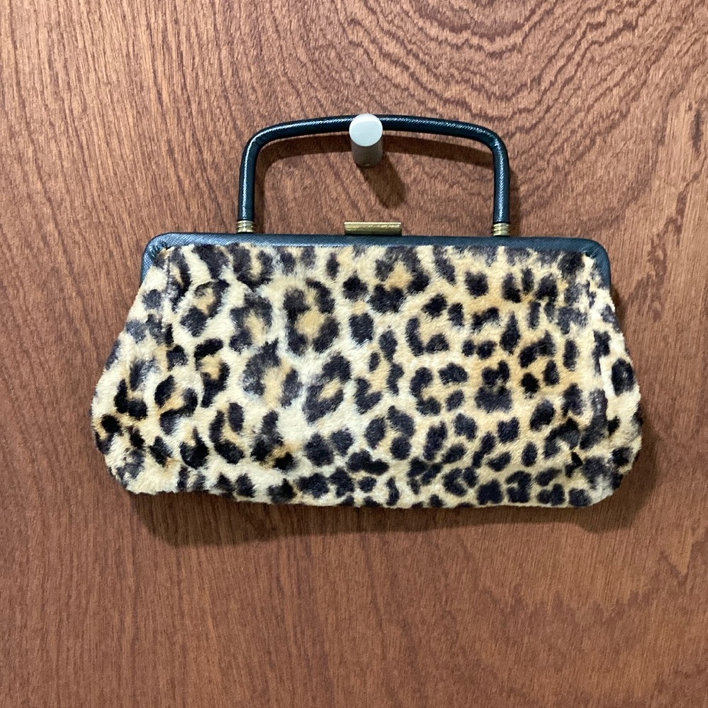 Vintage Leopard Print Handbag Purse - Pinup Girl Rockabilly Style